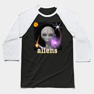 Aliens nice art design. Baseball T-Shirt